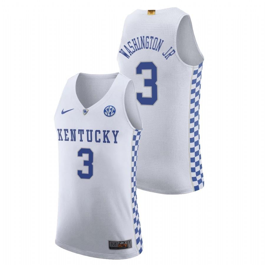 TyTy Washington Jr. White Kentucky Wildcats 2023 College NCAA Jersey Men's