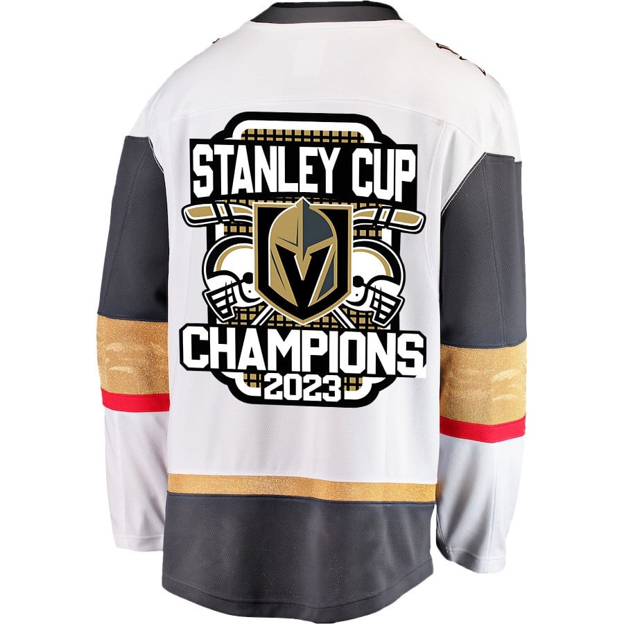 Vegas Golden Knights Crowned Champions 2023 Stanley Cup White NHL Jersey Men's