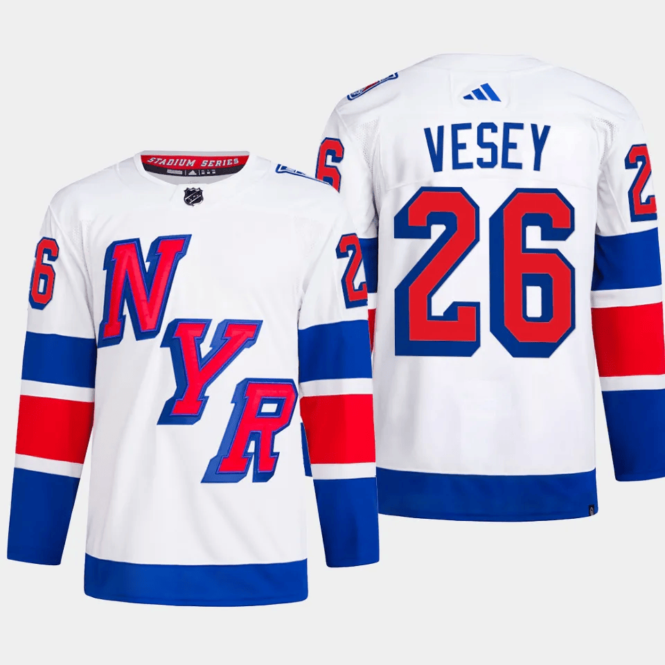 Jimmy Vesey 26 New York Rangers 2024 Stadium Series Primegreen White NHL Jersey Men's