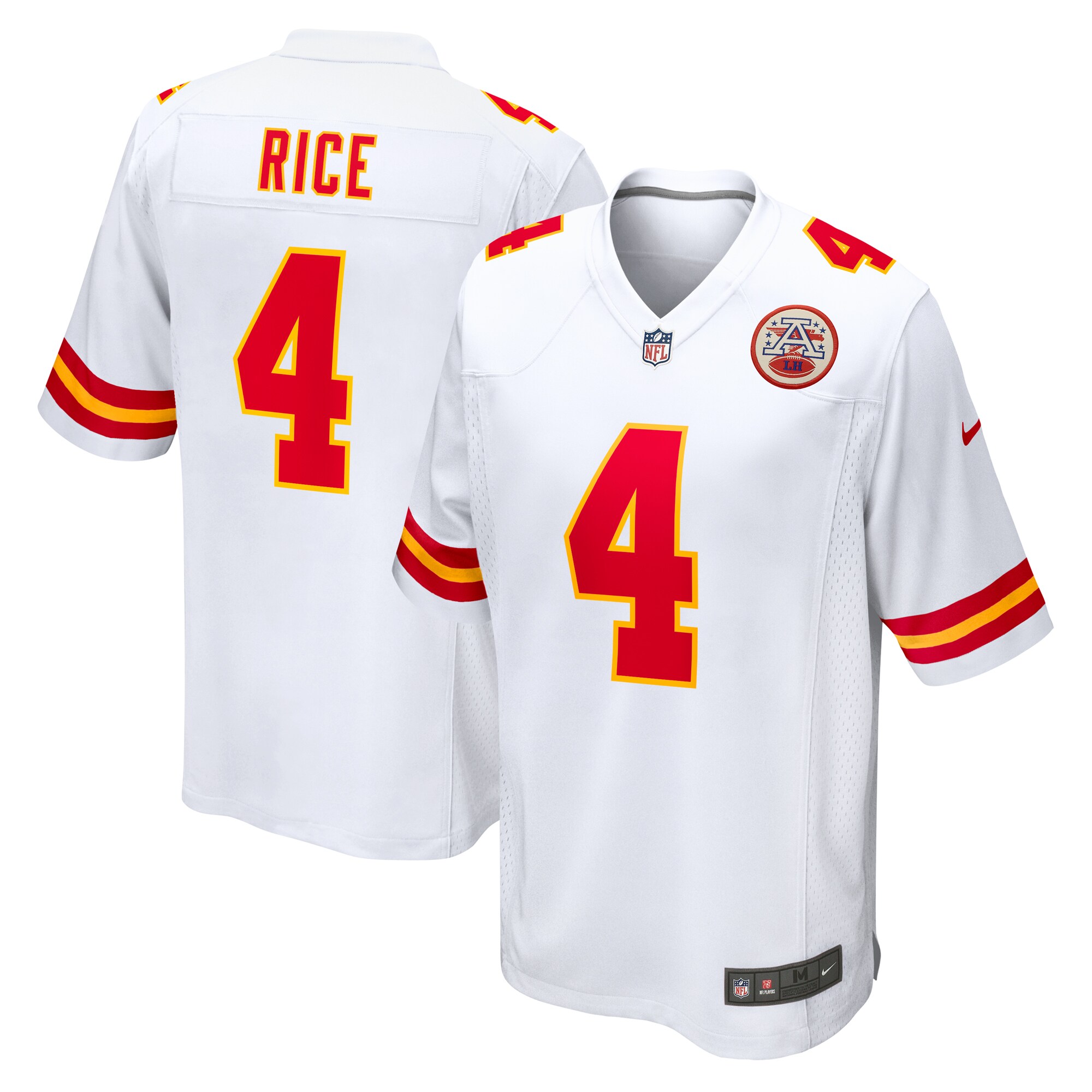 Kansas City Chiefs Rashee Rice White Game NFL Jersey Men's