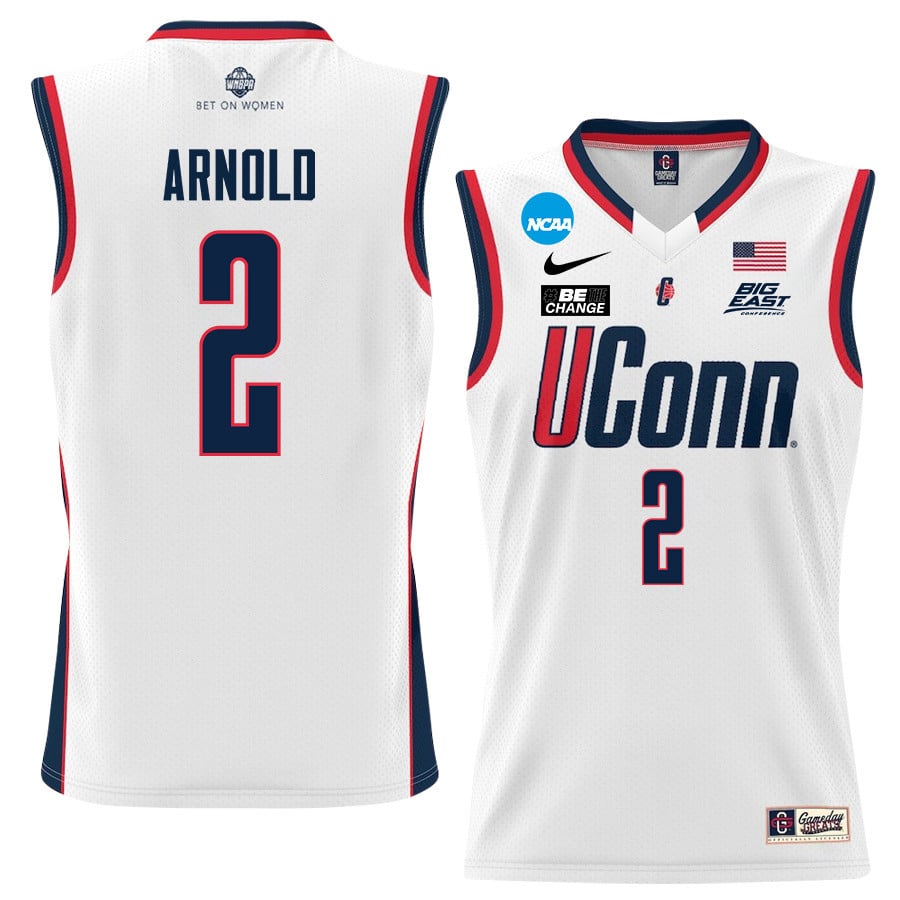 KK Arnold 2 UConn Huskies 2024 White Unisex NCAA Jersey Unisex