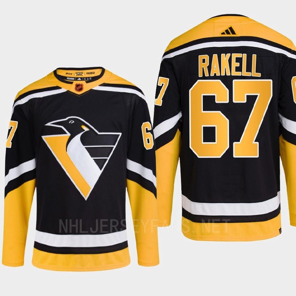 Pittsburgh Penguins 2022 Reverse Retro 2.0 Rickard Rakell 67 Black Primegreen NHL Jersey Men's