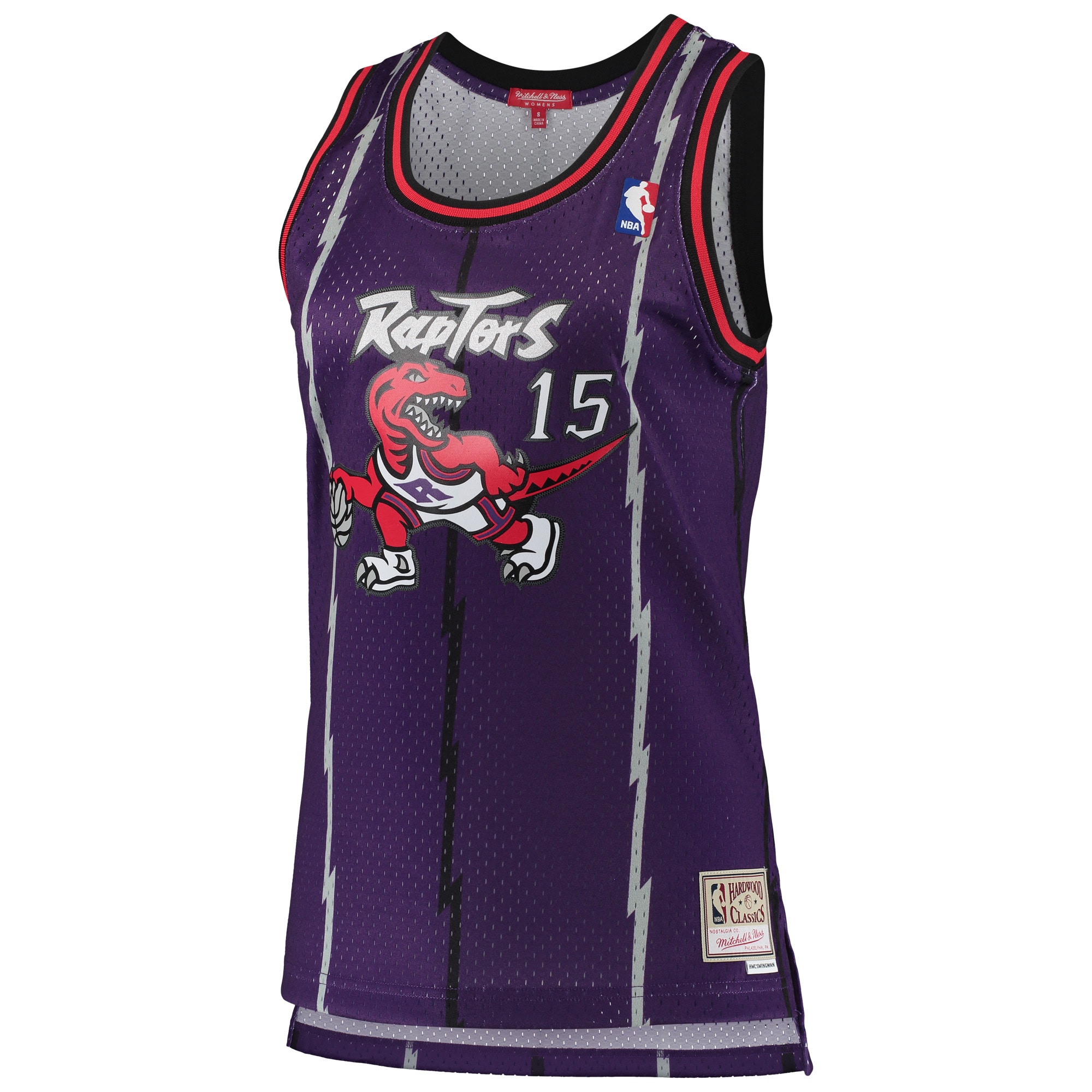 Mitchell Ness Vince Carter Purple Toronto Raptors 1998-99 Hardwood Classics Swingman NBA Jersey Women's