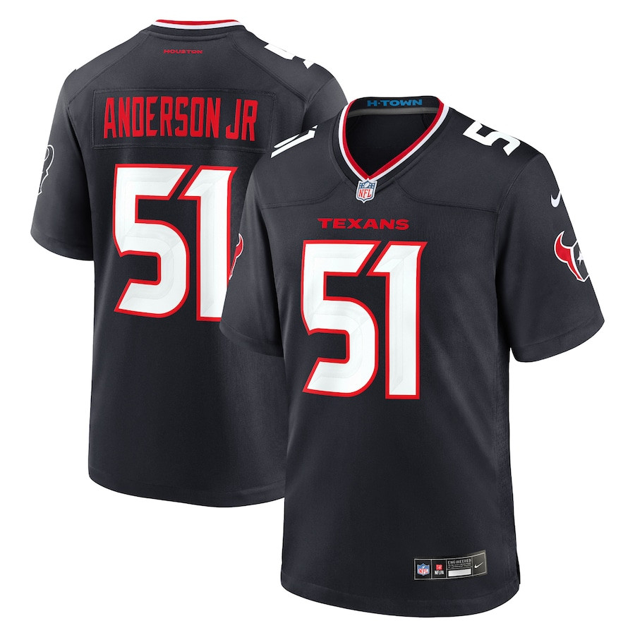 Will Anderson Jr. 51 Houston Texans Game Navy NFL Jersey Men's