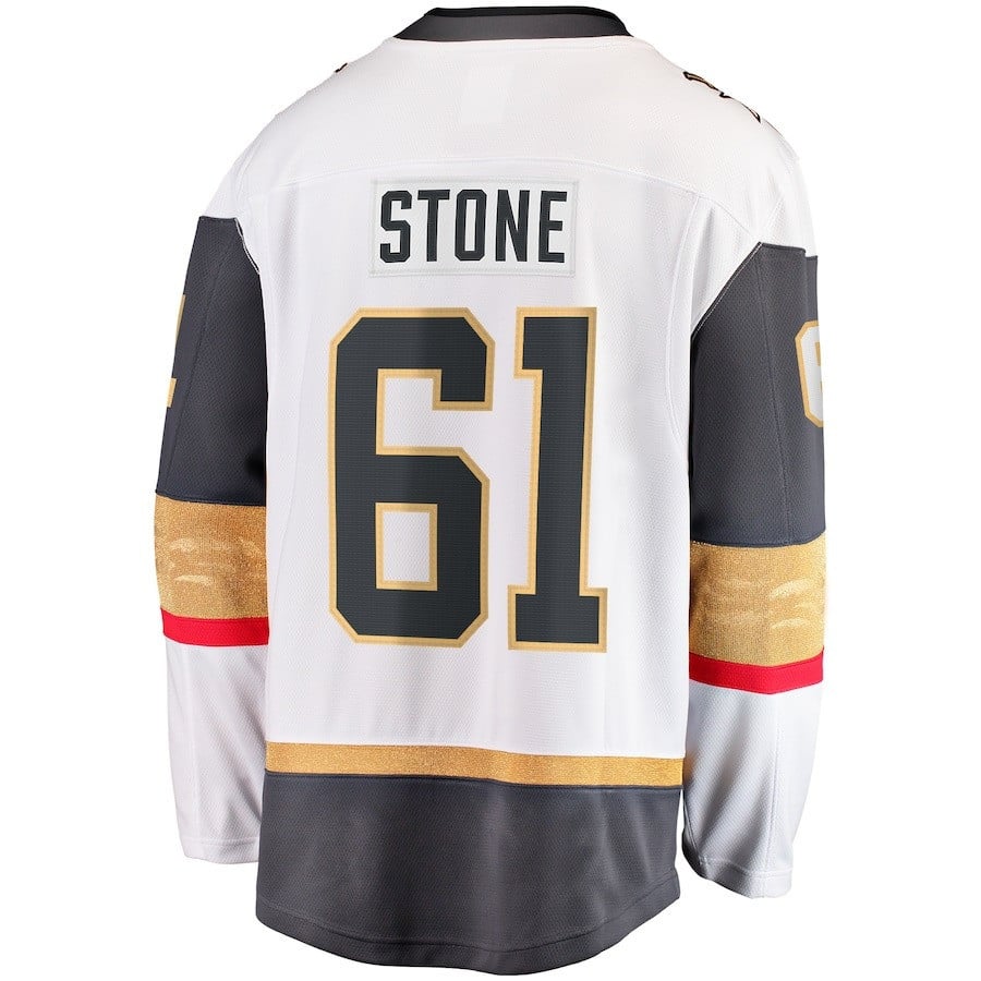 Mark Stone 61 Vegas Golden Knights 2023 Stanley Cup Final Away Breakaway Player White NHL Jersey Men's