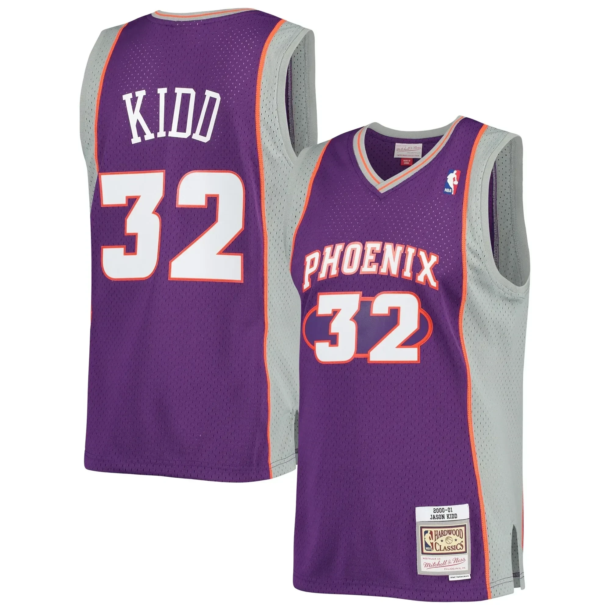 Jason Kidd Phoenix Suns Mitchell Ness 2000-2001 Hardwood Classics Swingman Purple NBA Jersey Men's