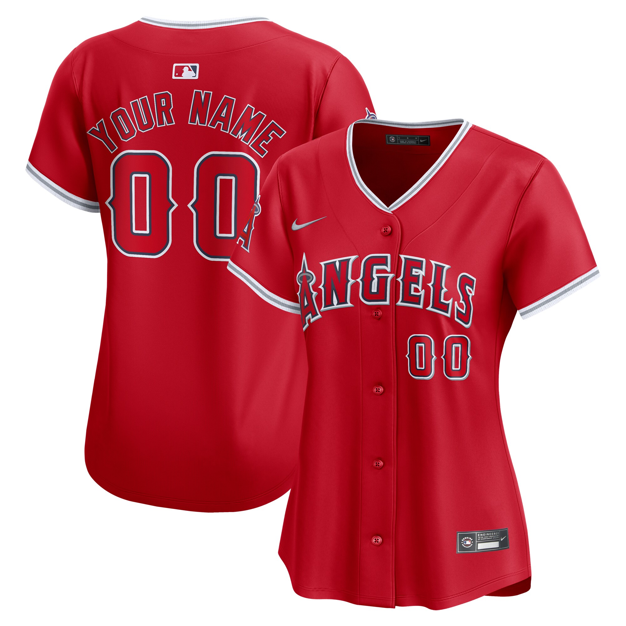 Los Angeles Angels Red Alternate Limited Custom MLB Jersey Women's