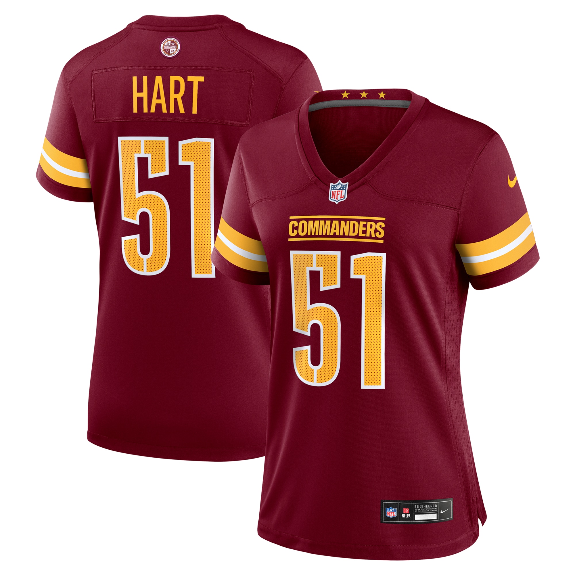 Washington Commanders Bobby Hart Burgundy Game NFL Jersey Women's
