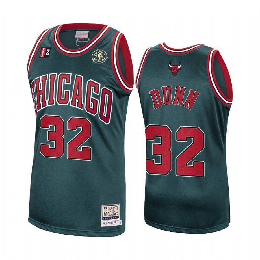 Kris Dunn 32 Chicago Bulls Green Hardwood Classics NBA Jersey Men's