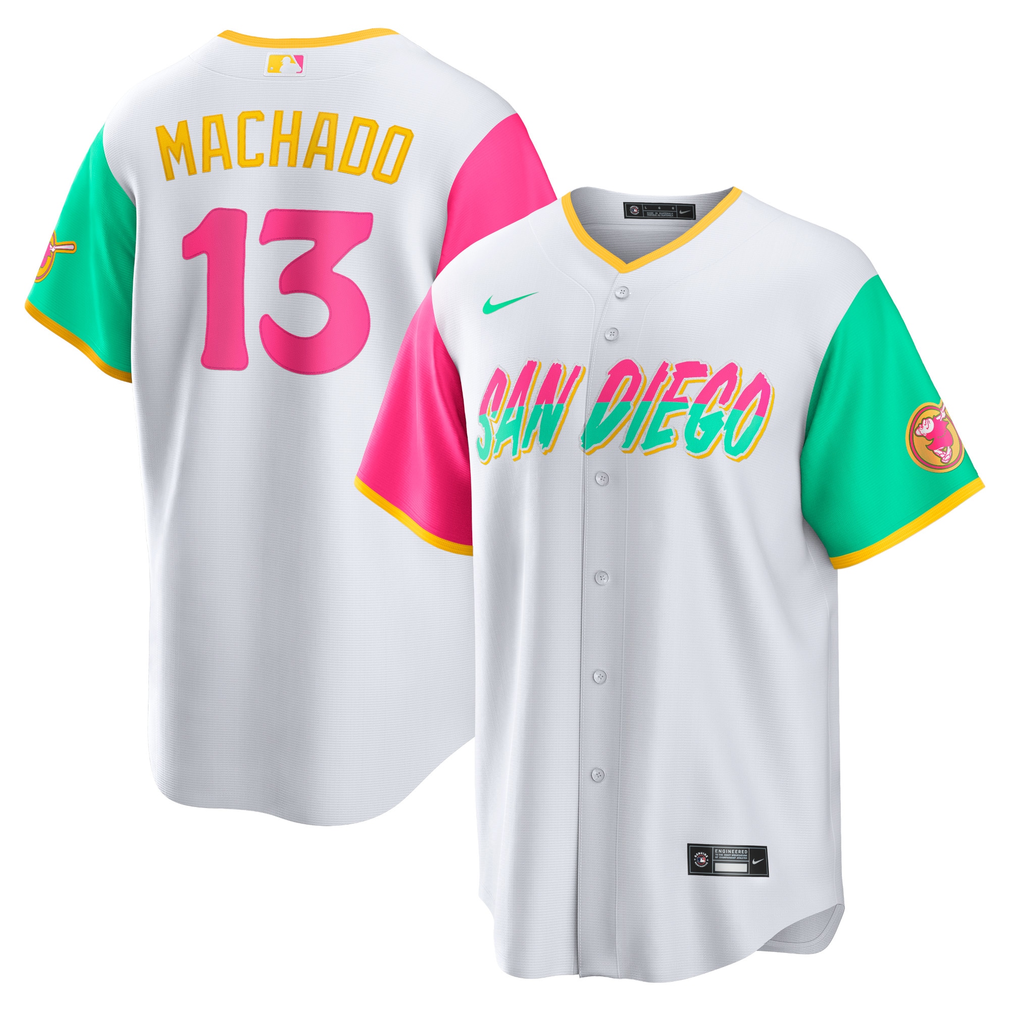 San Diego Padres Manny Machado White City Connect Player MLB Jersey Men's