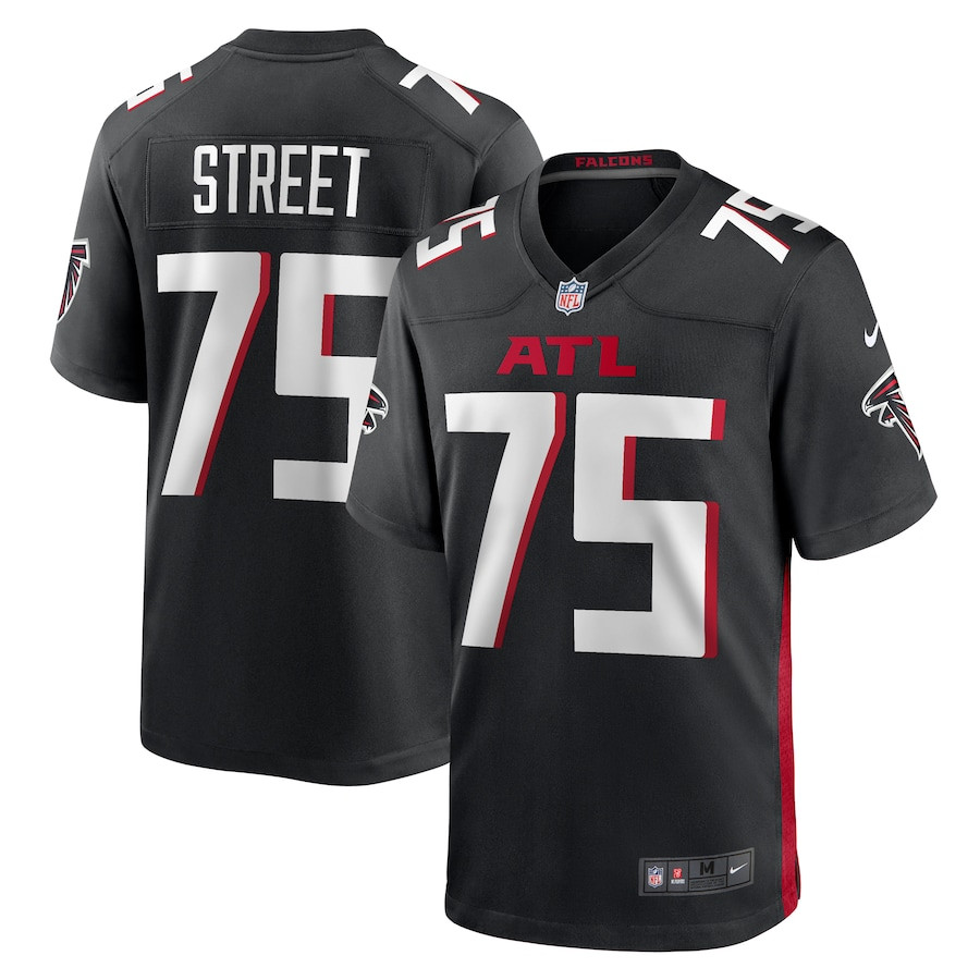 Kentavius Street 75 Atlanta Falcons Game Black NFL Jersey Men's