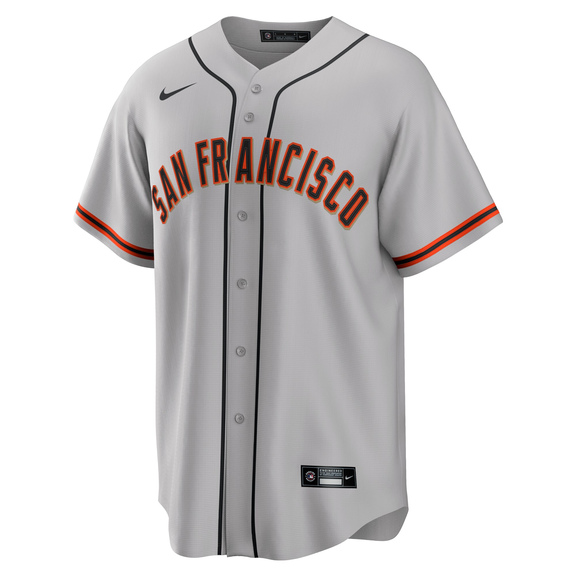 San Francisco Giants Gray Road Team MLB Jersey Men's