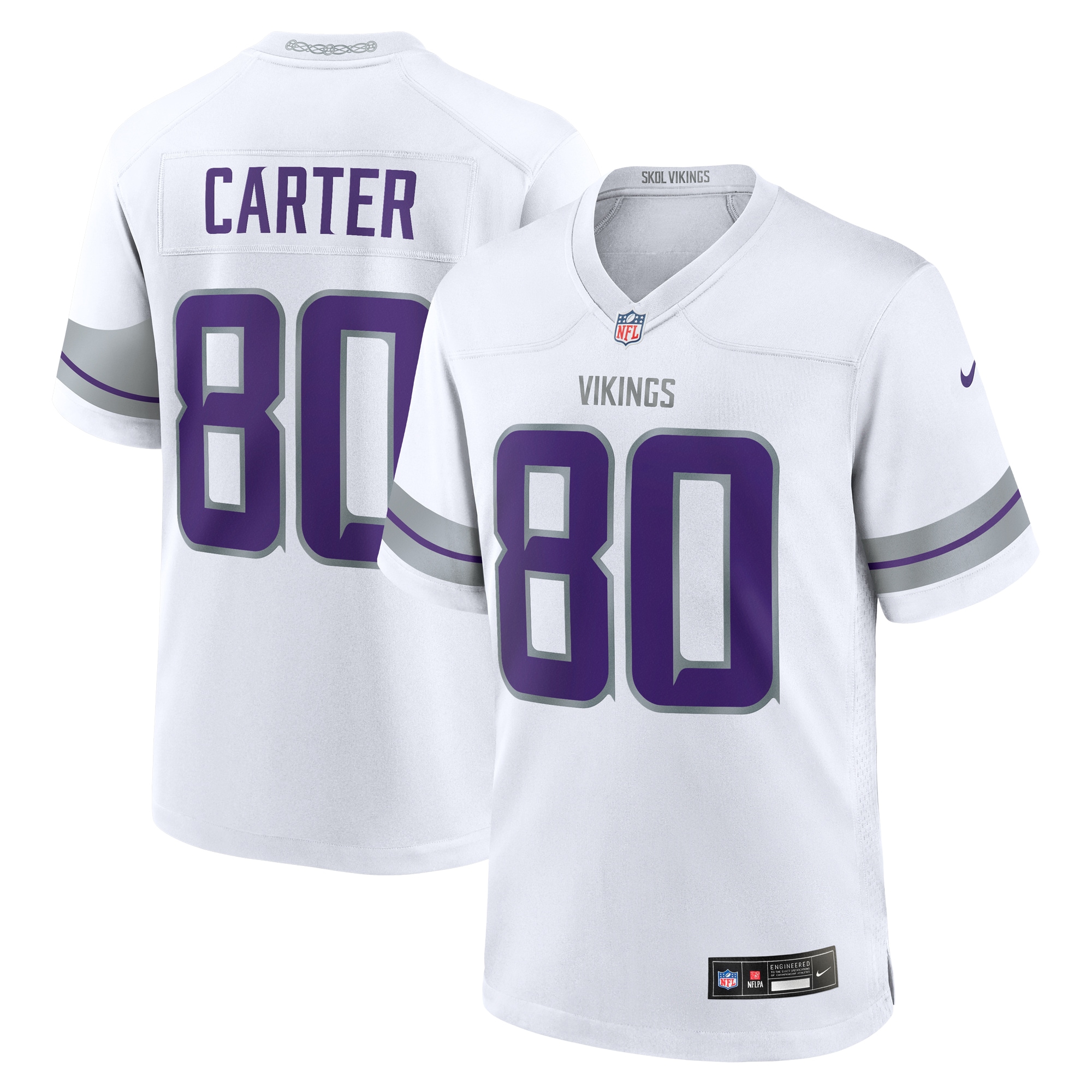 Minnesota Vikings Cris Carter White Alternate Retired Player Game NFL Jersey Men's