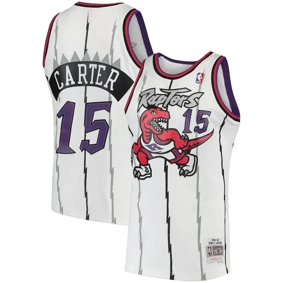 Vince Carter Toronto Raptors Mitchell Ness 1997-98 Hardwood Classics Swingman White NBA Jersey Men's