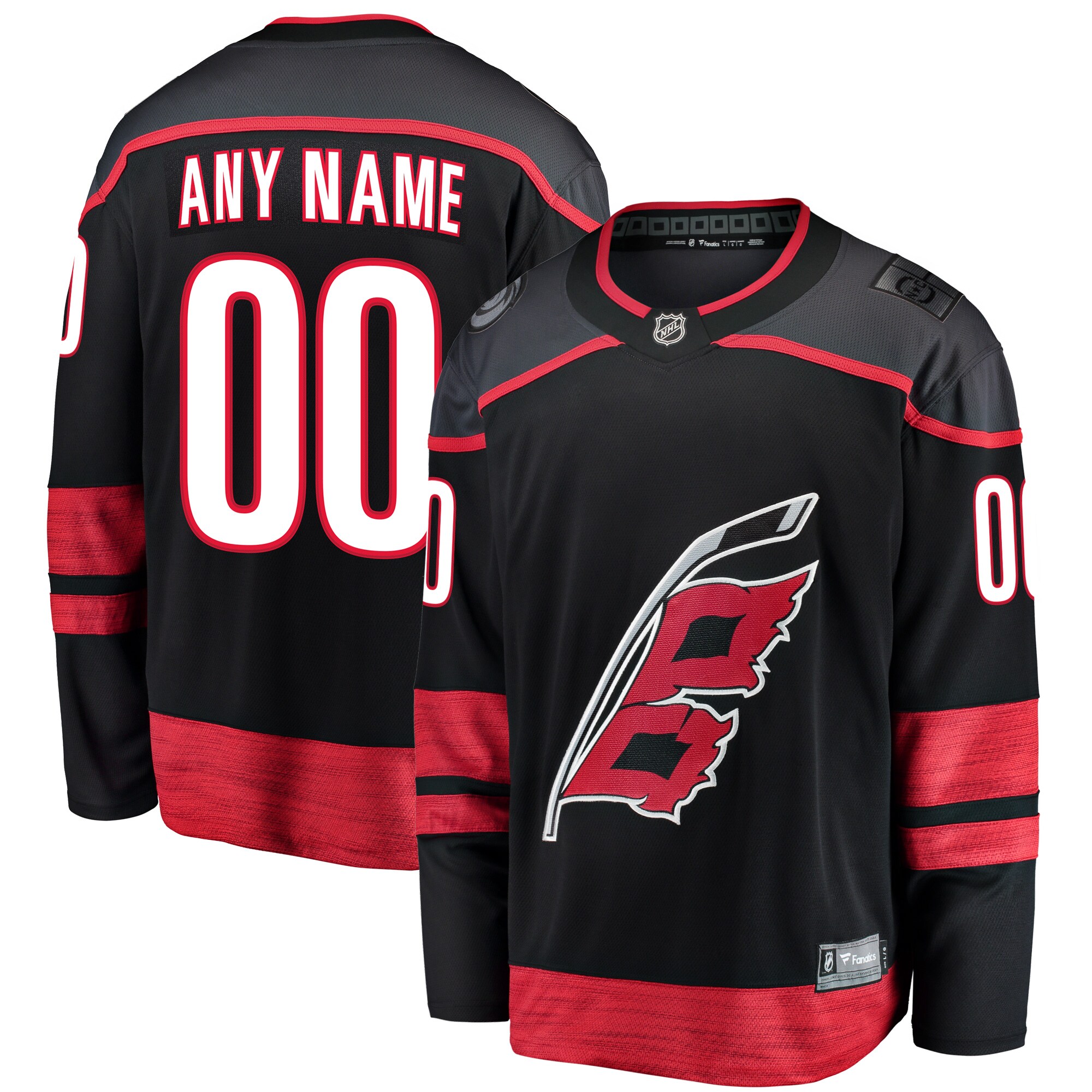 Carolina Hurricanes Black Home Breakaway Custom NHL Jersey Men's