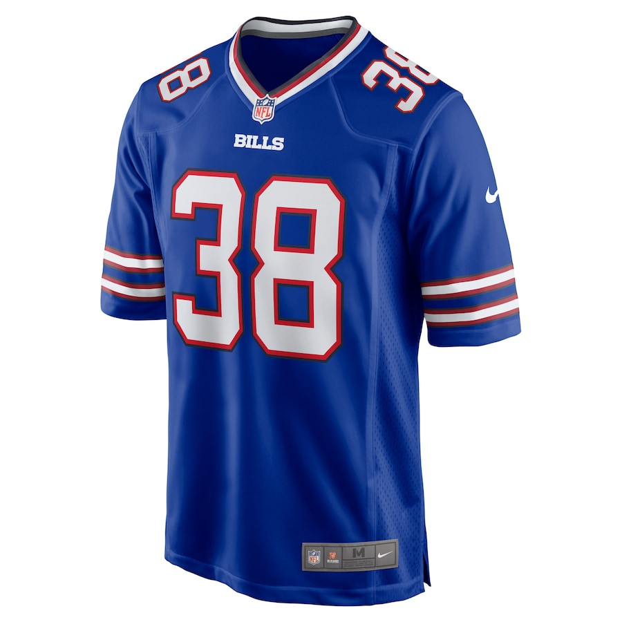 Tre Norwood 38 Buffalo Bills Team Game Royal NFL Jersey Men's