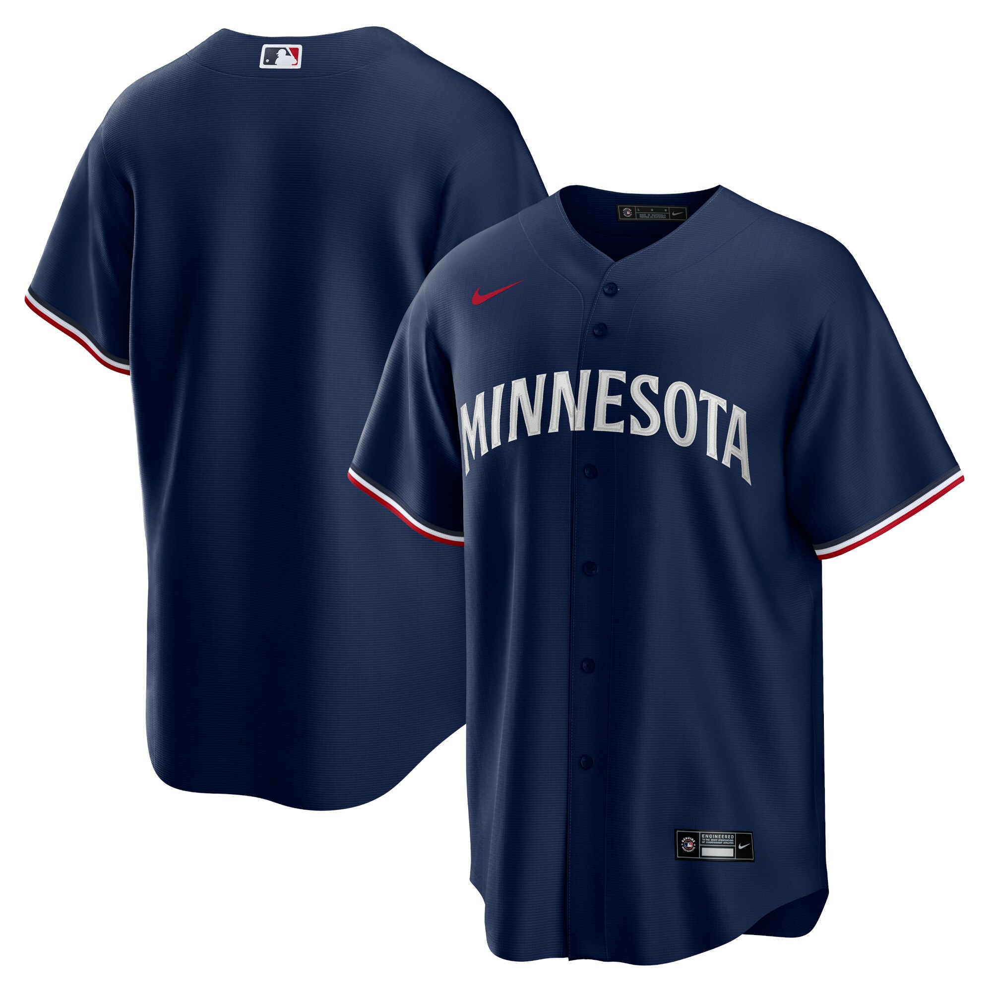 Minnesota Twins Navy Alternate Team Logo MLB Jersey Men's