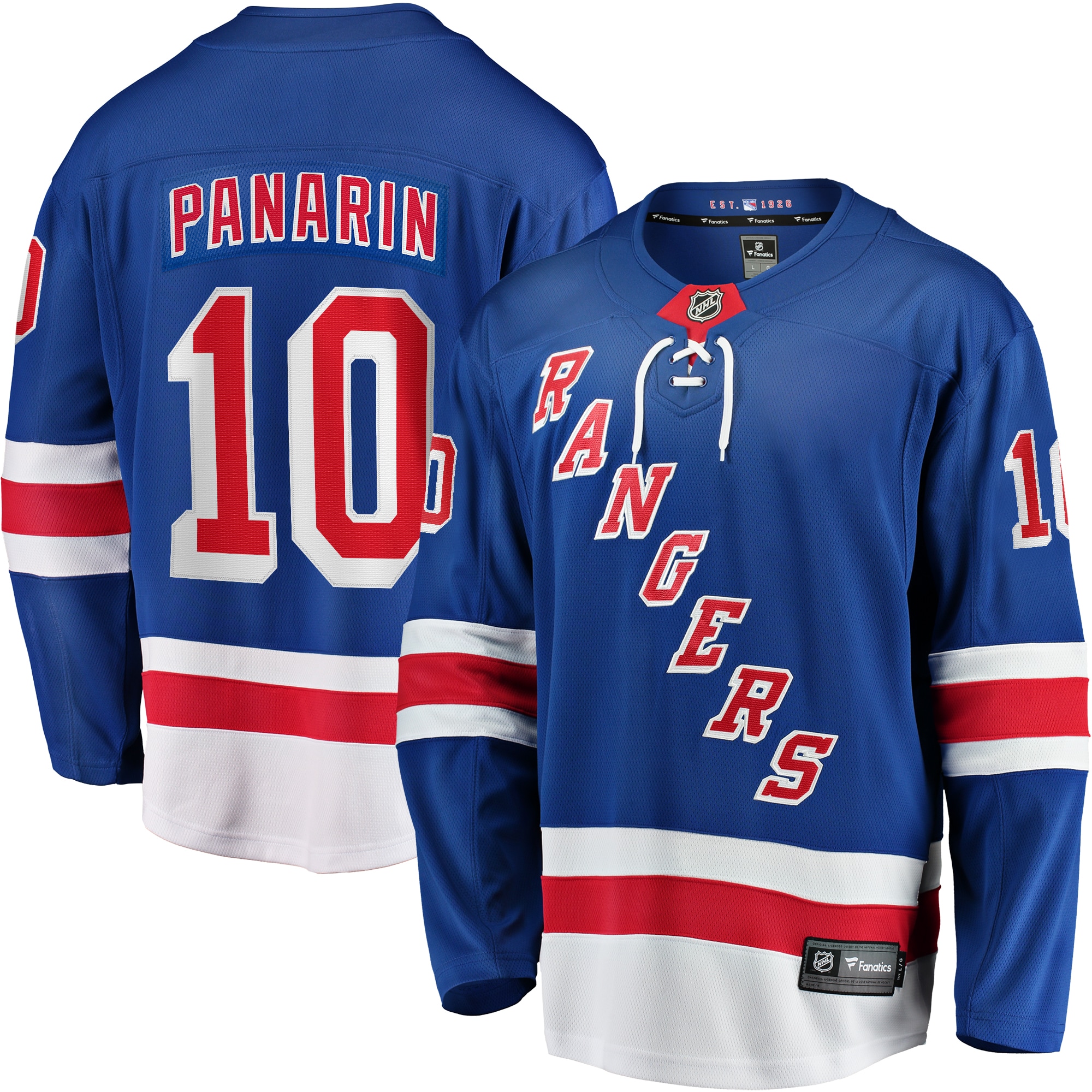 New York Rangers Artemi Panarin Blue Home Premier Breakaway Player NHL Jersey Men's