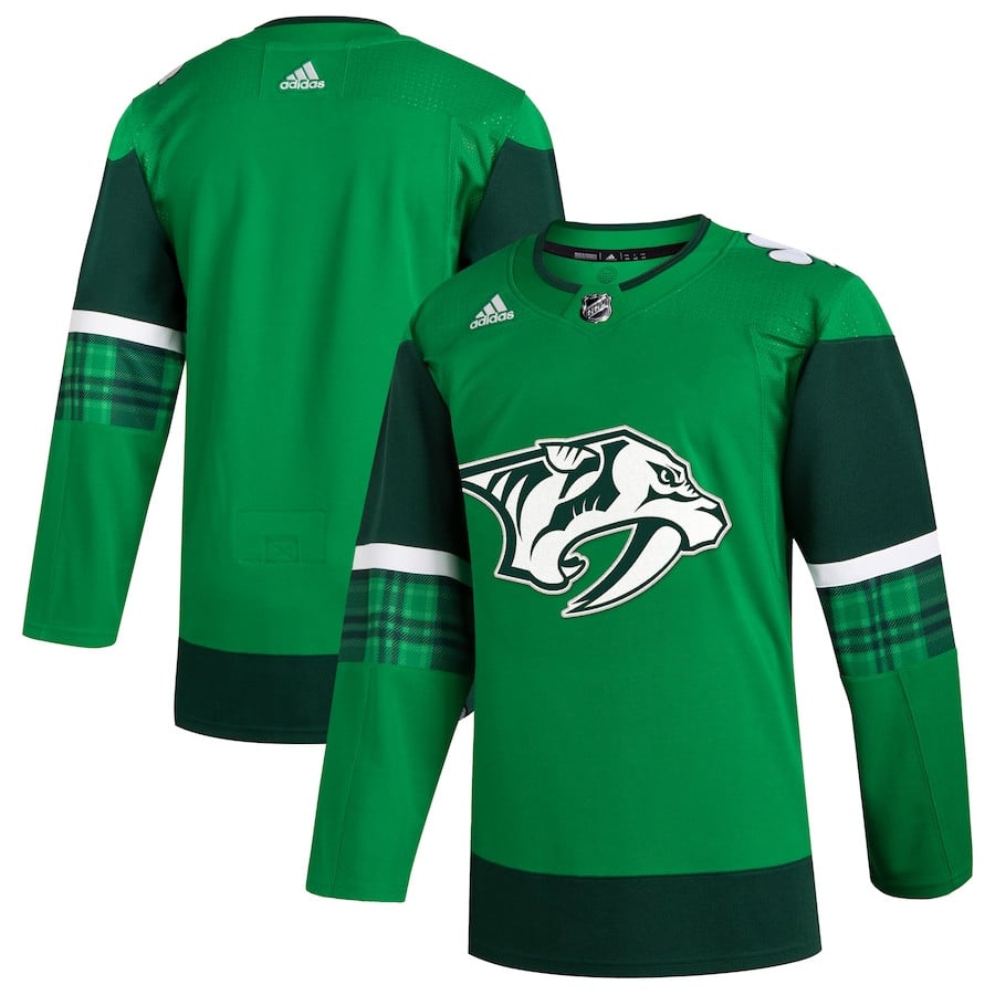 Nashville Predators 2023 St. Patrick's Day Primegreen Kelly Green NHL Jersey Men's