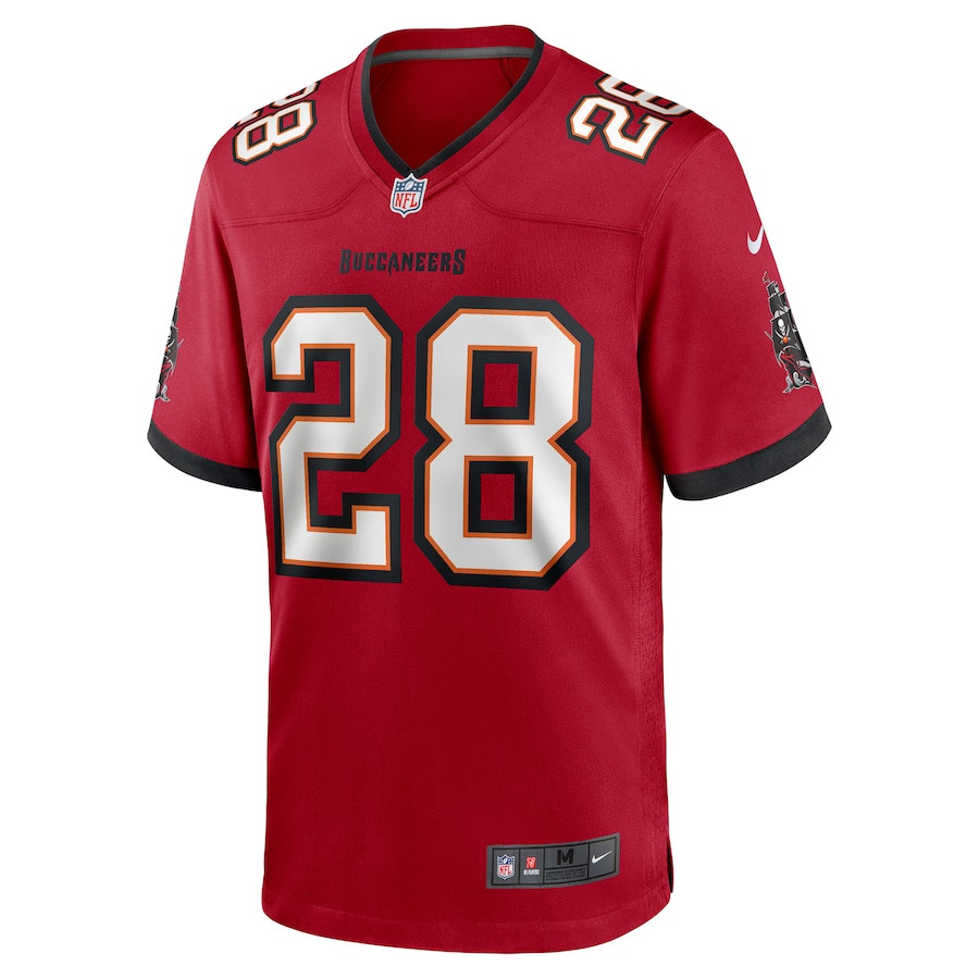 Dallis Flowers 28 Tampa Bay Buccaneers Game Red NFL Jersey Men's