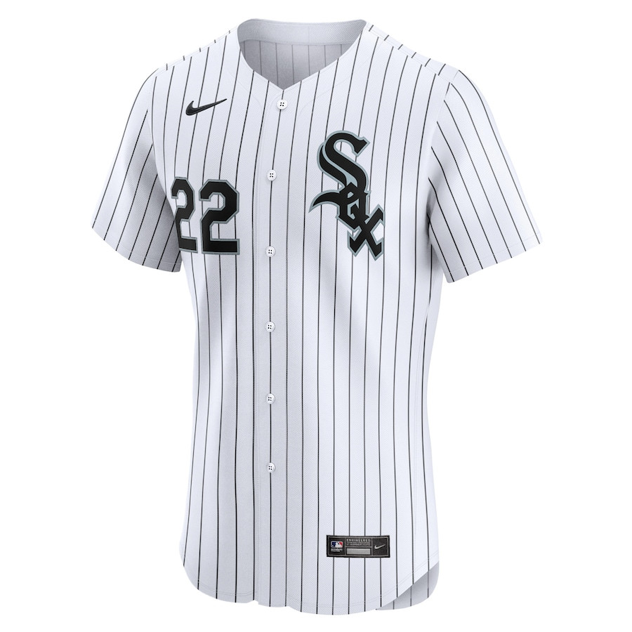 Oscar Colas 22 Chicago White Sox Home Elite Player White MLB Jersey Men's