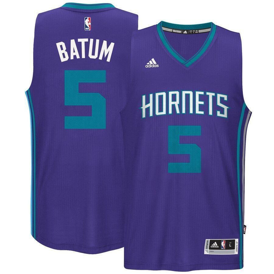 Nicolas Batum Charlotte Hornets Road Swingman Purple NBA Jersey Men's