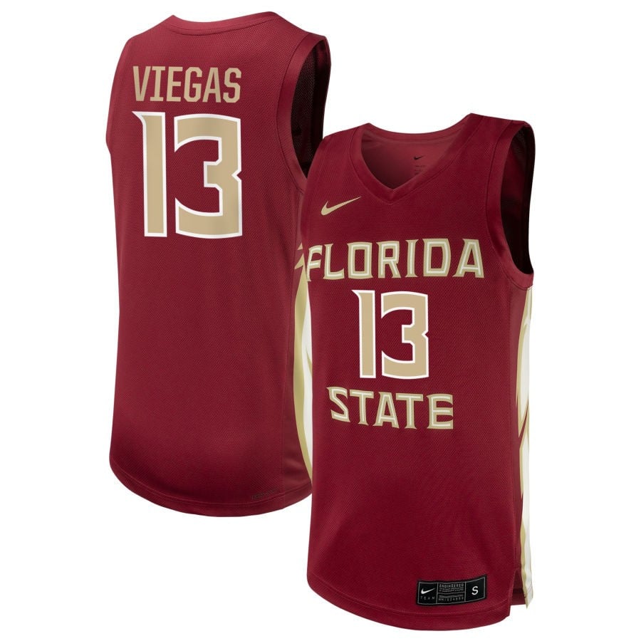 Carla Viegas 13 Florida State Seminole Unisex NIL Garnet NCAA Jersey Unisex
