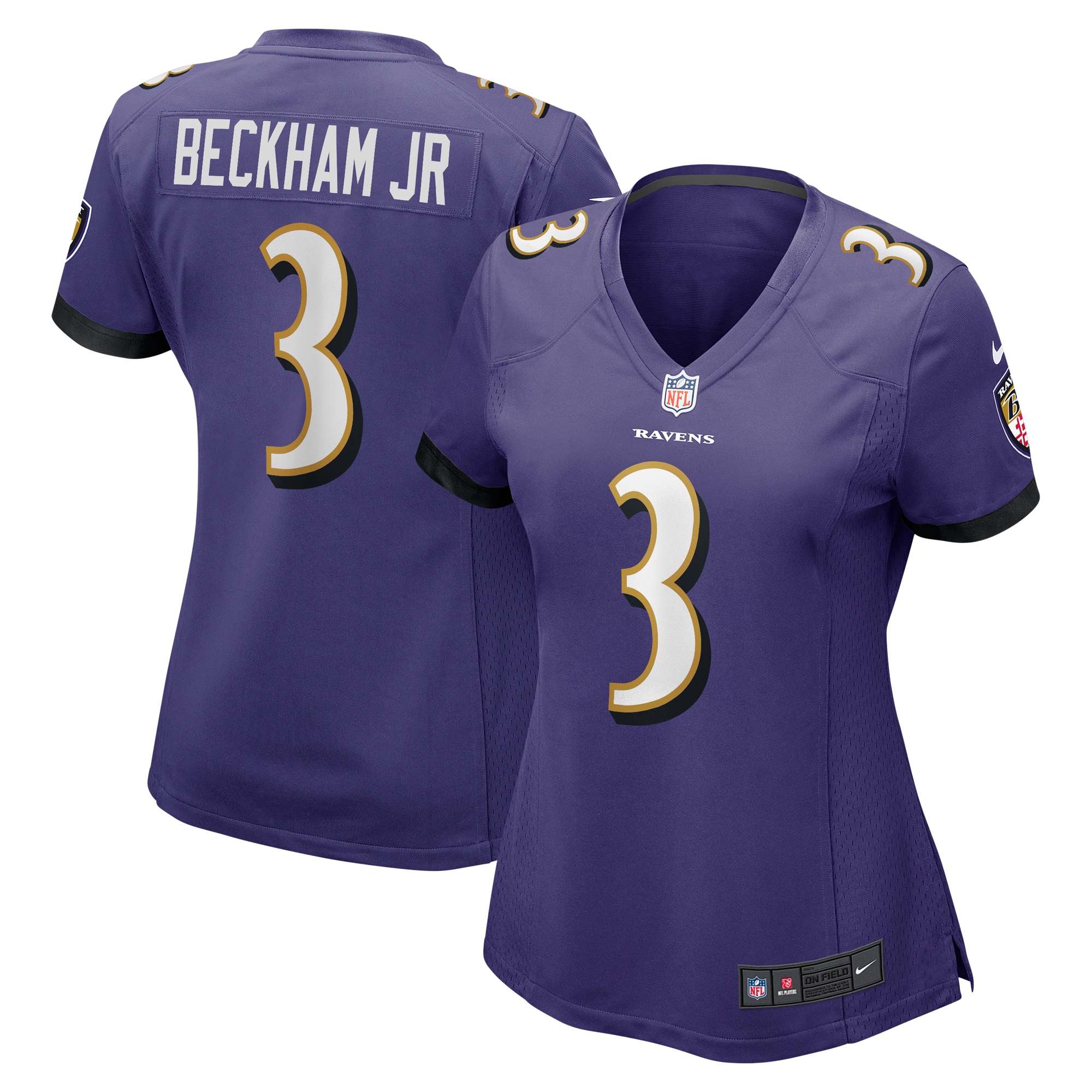 Baltimore Ravens Odell Beckham Jr. Purple Game NFL Jersey Women's