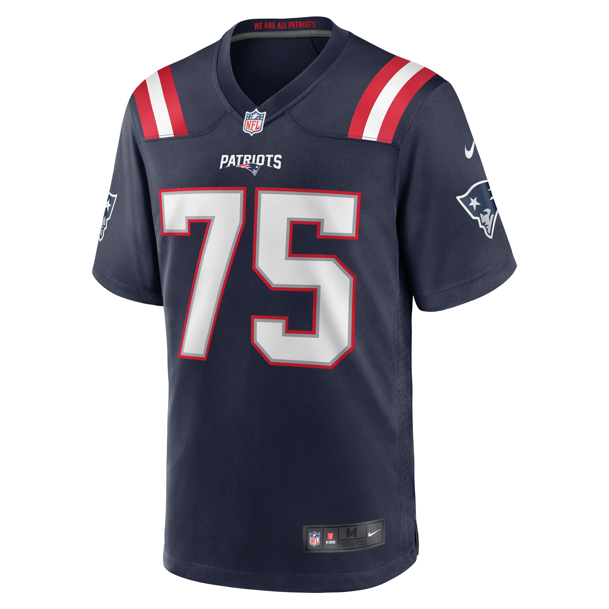 New England Patriots Demontrey Jacobs Navy Game NFL Jersey Men's