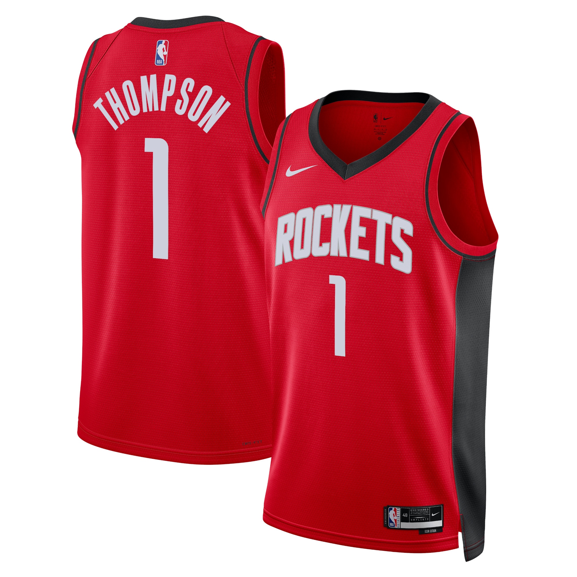 Houston Rockets Icon Edition Swingman Red Amen Thompso Unisex NBA Jersey Unisex