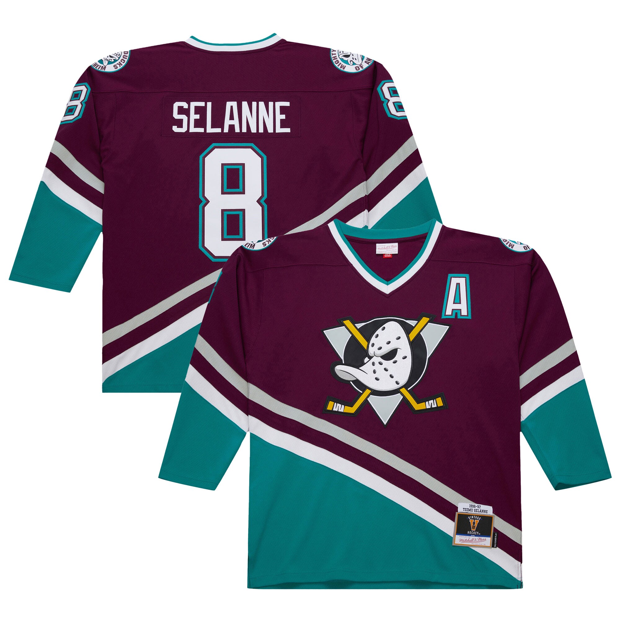Anaheim Ducks Teemu Selanne Purple 1996-97 Power Play NHL Jersey Men's