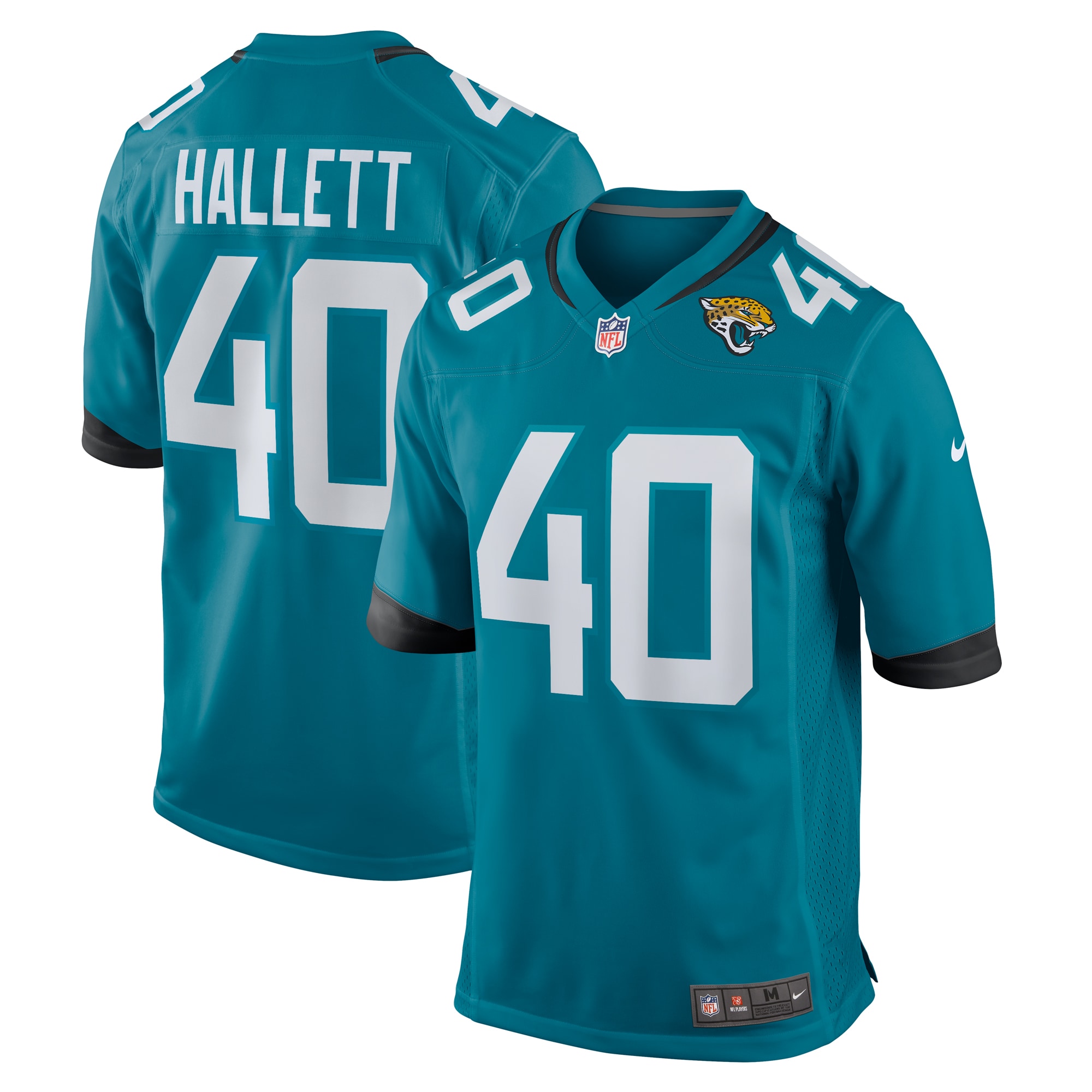 Jacksonville Jaguars Erick Hallett Teal Game NFL Jersey Men's