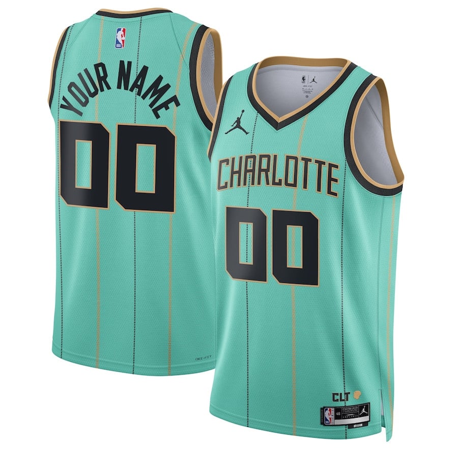Charlotte Hornets Unisex 2024/25 Custom Swingman City Edition Mint NBA Jersey Unisex