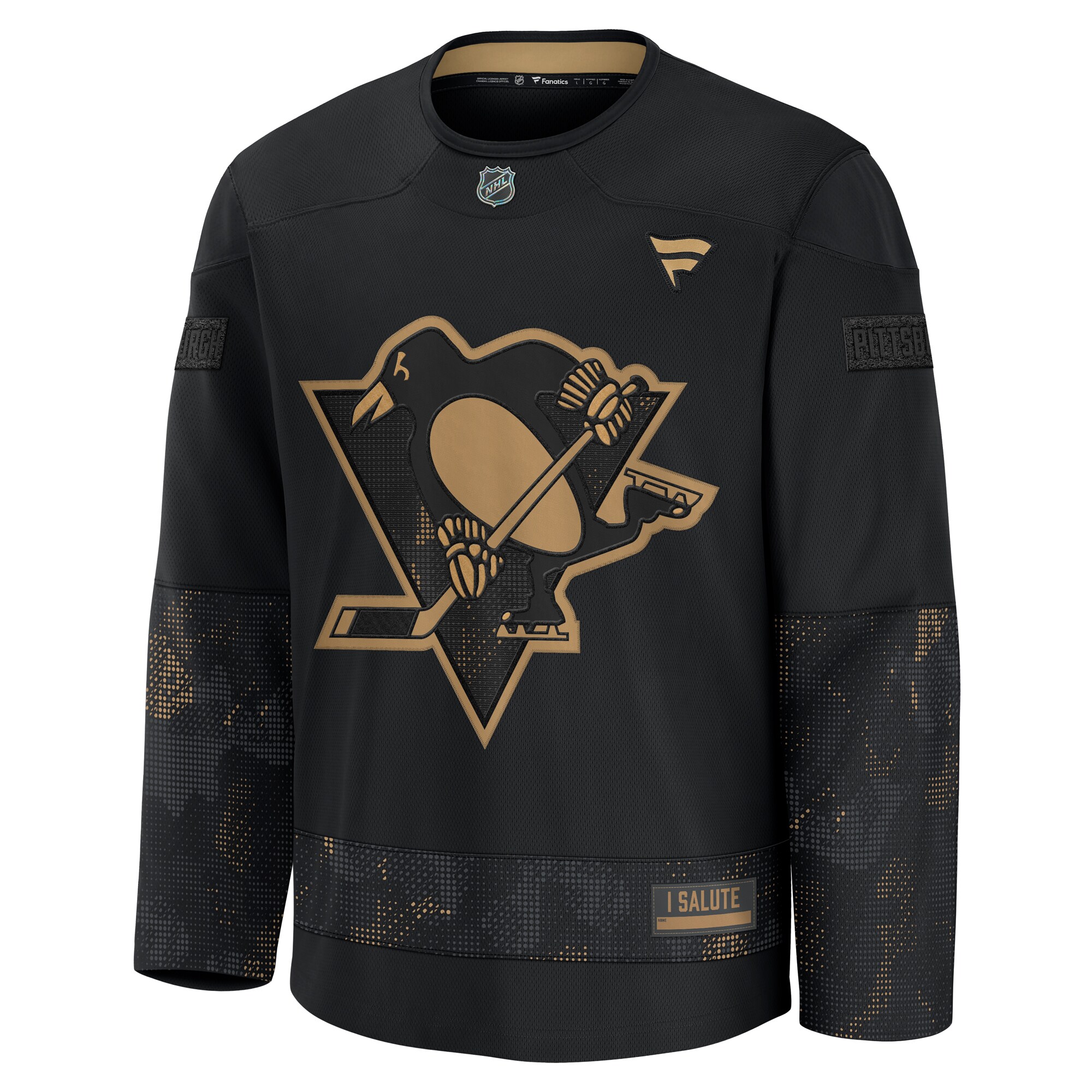 Pittsburgh Penguins Black 2024 Military Appreciation Practice NHL Jersey Men's
