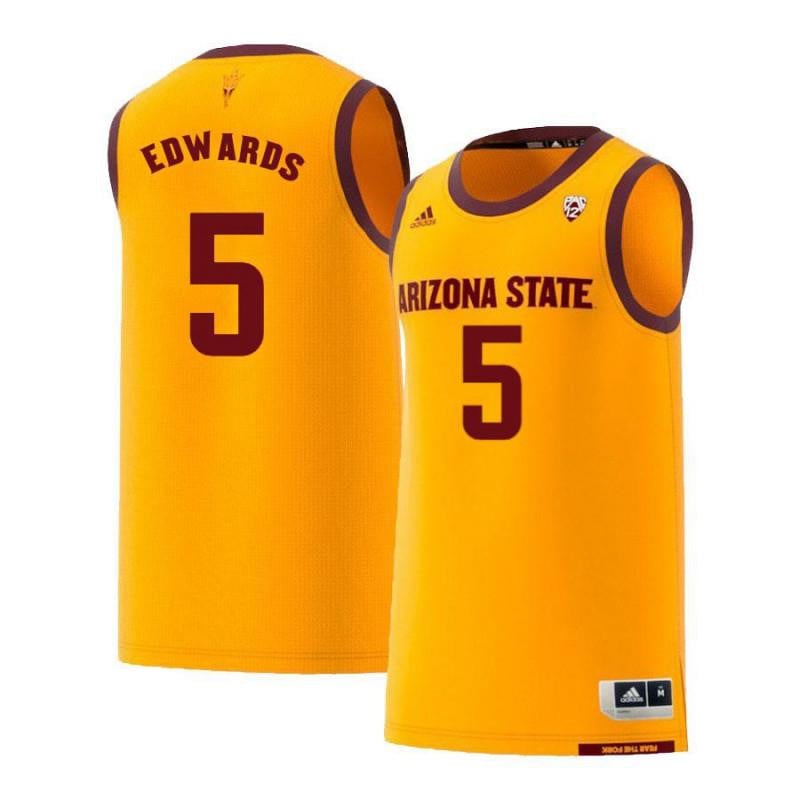 5 Richie Edwards Yellow Retro Arizona State Sun Devils NCAA Jersey Men's