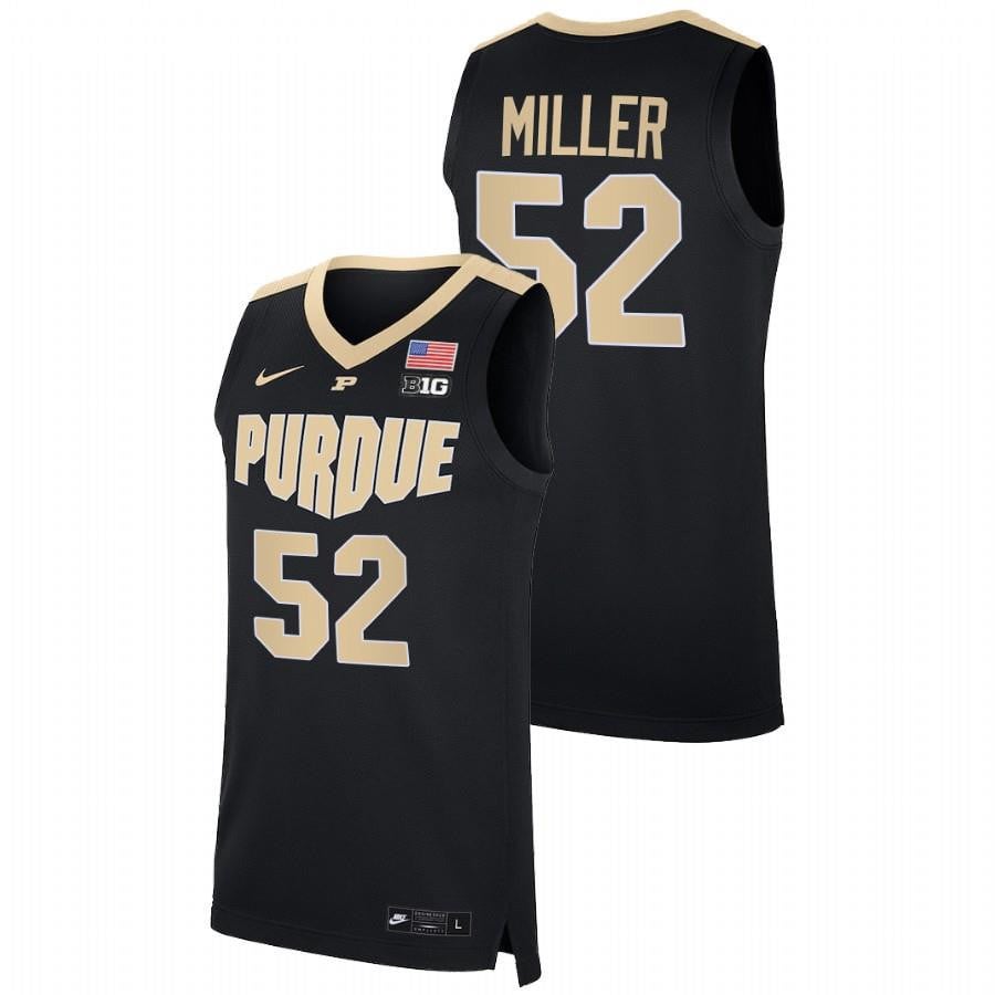 Purdue Boilermakers Brad Miller 52 Black College NCAA Jersey Men's