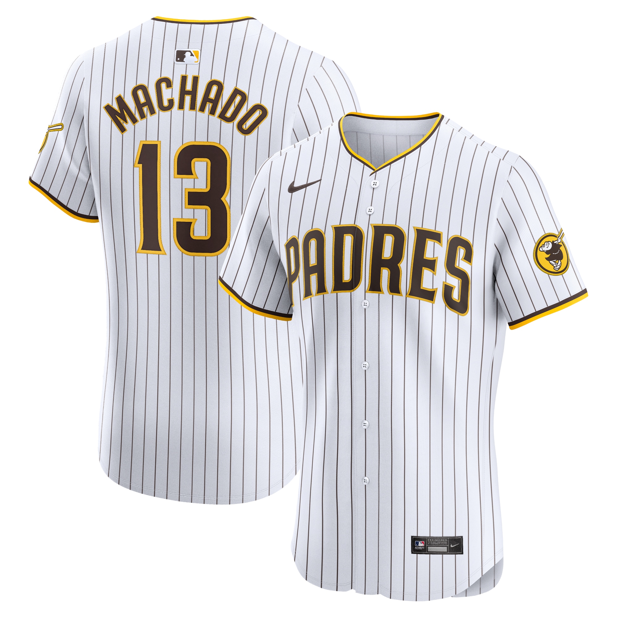 San Diego Padres Manny Machado White Home Elite MLB Jersey Men's