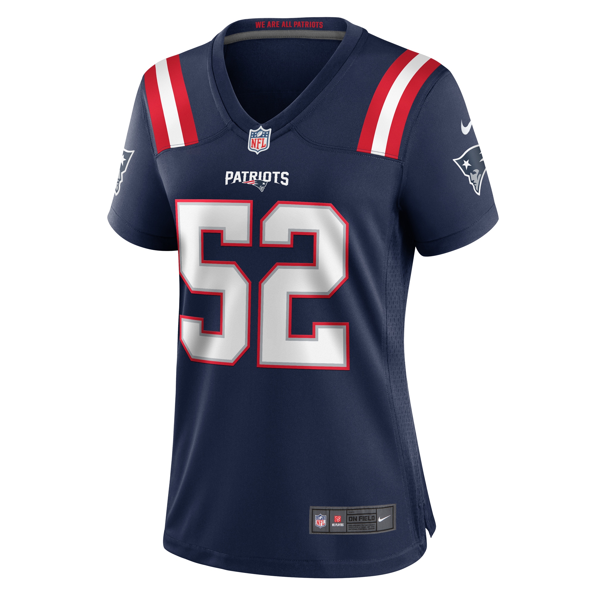 New England Patriots Curtis Jacobs Navy Game NFL Jersey Women's