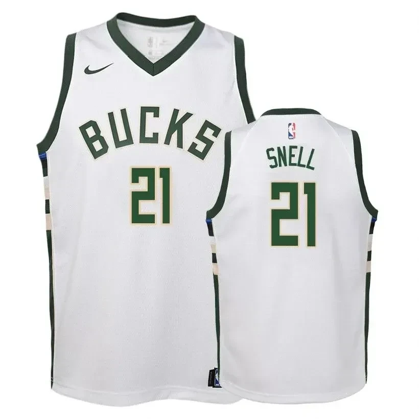 Bucks Tony Snell 21 Associatio White NBA Jersey Youth