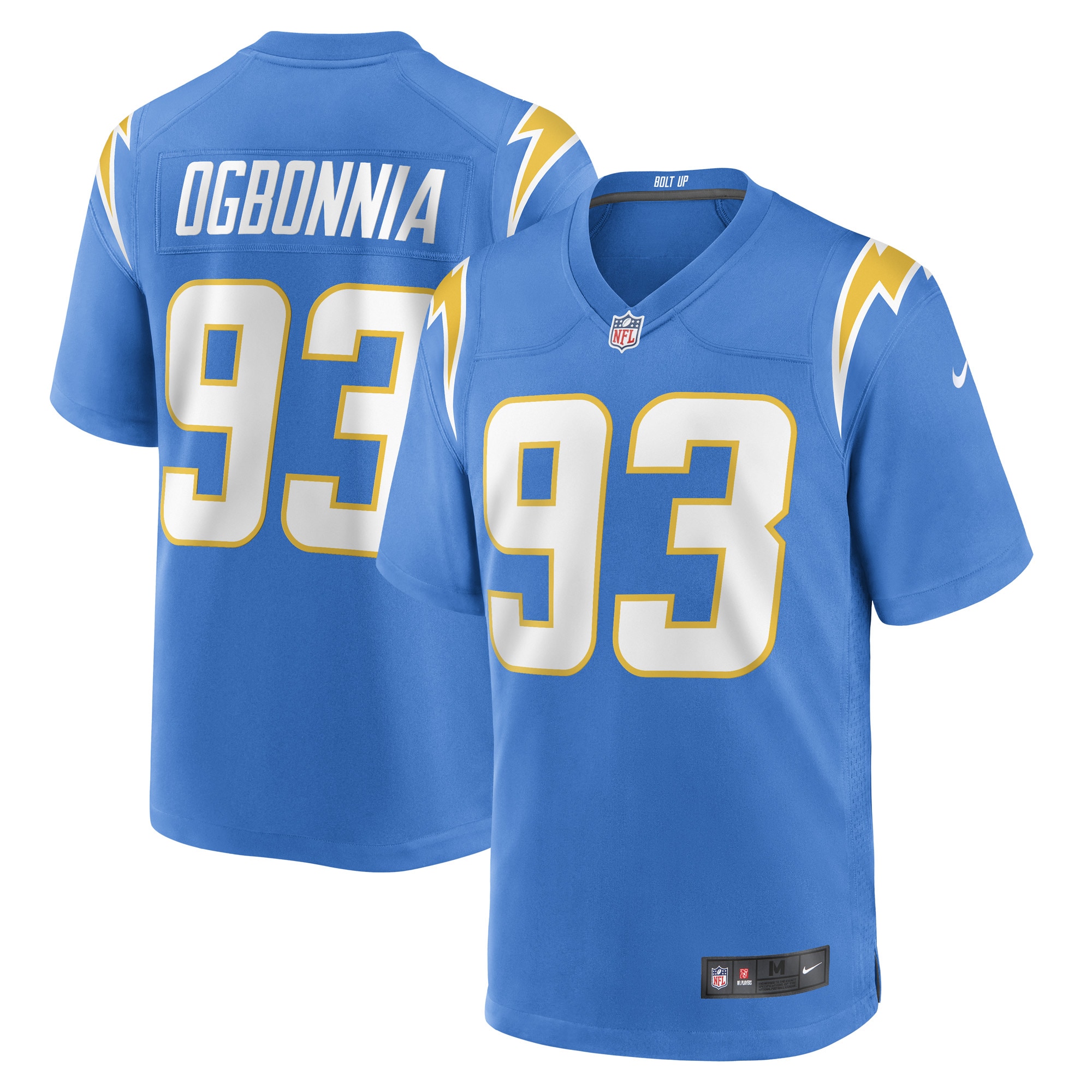 Los Angeles Chargers Otito Ogbonnia Powder Blue Game Player NFL Jersey Men's