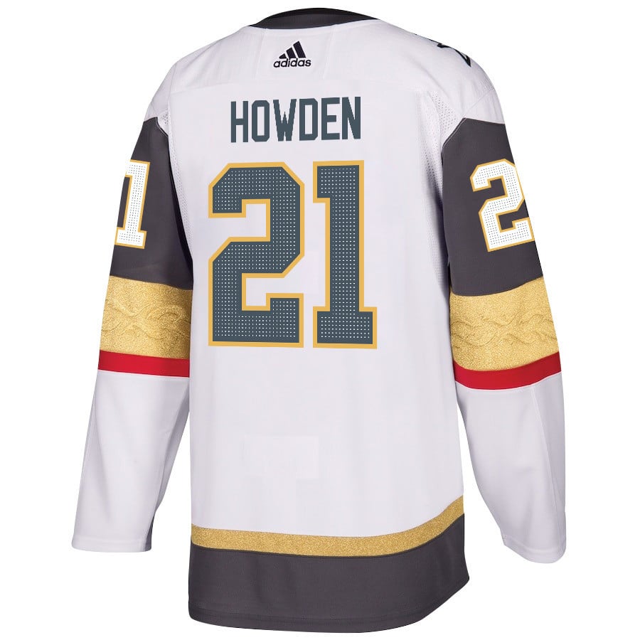 Brett Howden 21 Vegas Golden Knights Stanley Cup 2023 Champions Patch Away Breakaway White NHL Jersey Men's