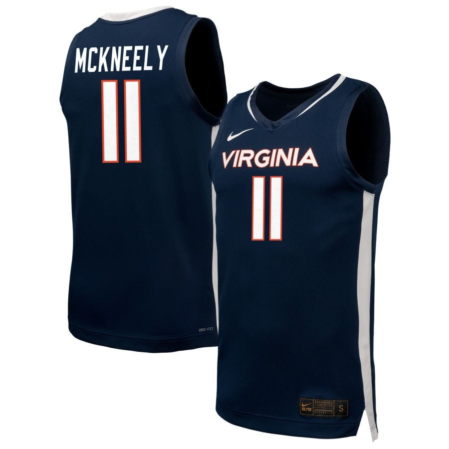 Isaac McKneely 11 Virginia Cavalier Unisex NIL Navy NCAA Jersey Unisex