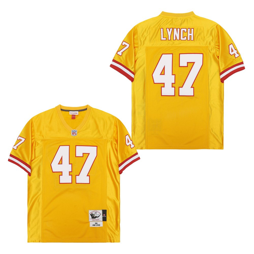 John Lynch 47 Tampa Bay Buccaneers Throwback Yellow NFL Jersey Men's