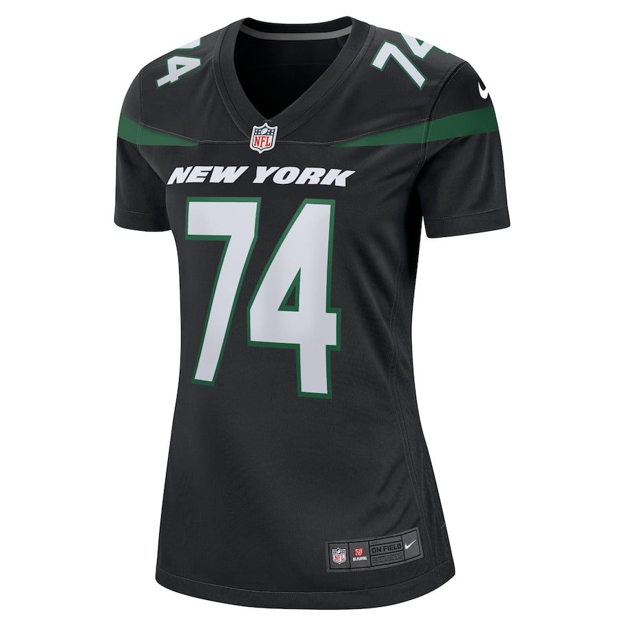 Nick Mangold 74 New York Jets Retired Black NFL Jersey Women's