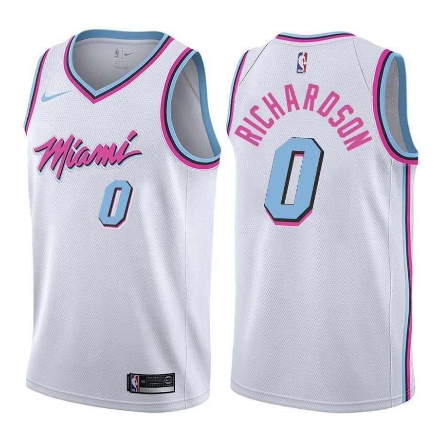 Miami Heat Josh Richardson 0 Swingman City Editio White NBA Jersey Men's