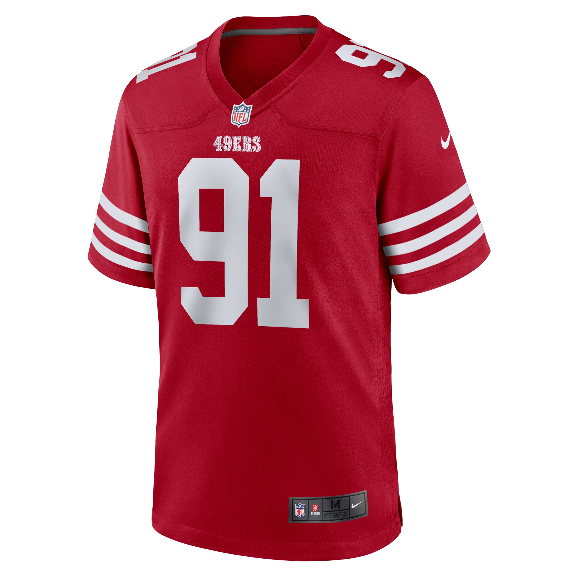 San Francisco 49ers Earnest Brown IV Scarlet Team Game NFL Jersey Men's
