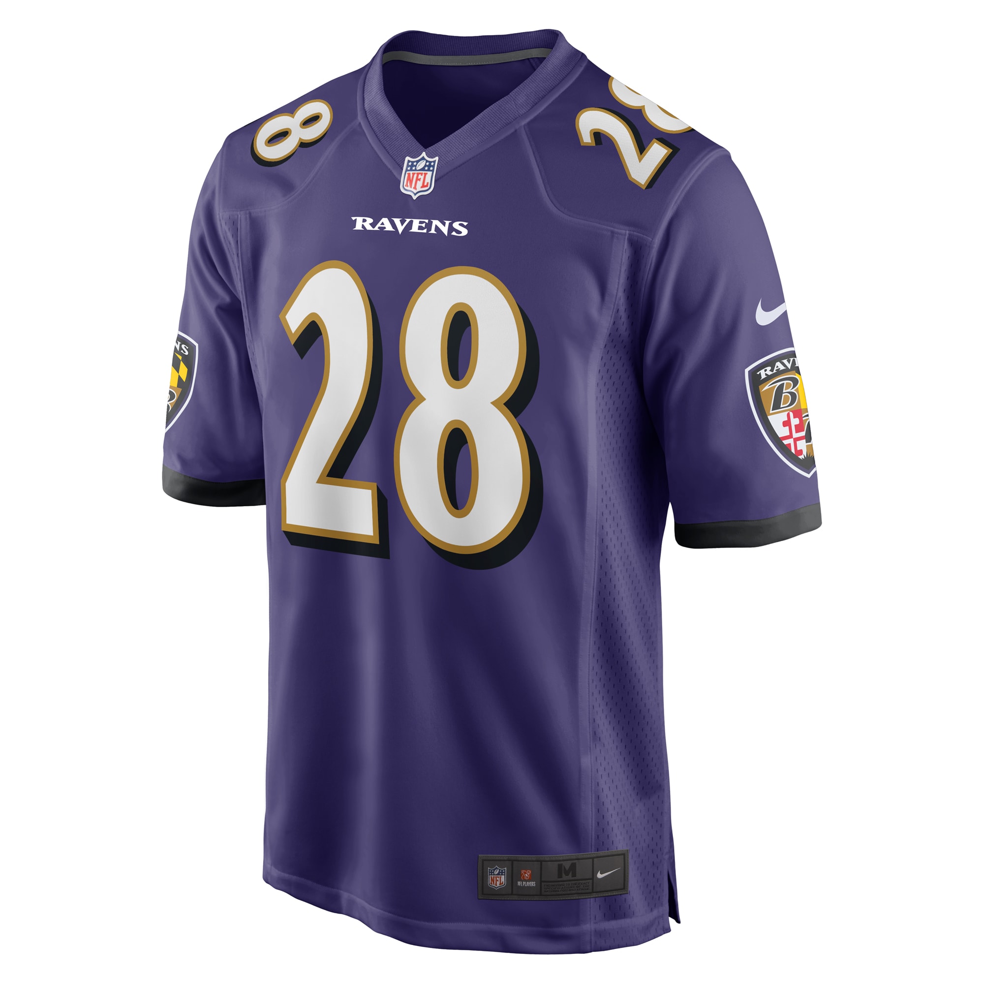 Baltimore Ravens Trayvon Mullen Jr. Purple Team Game NFL Jersey Men's
