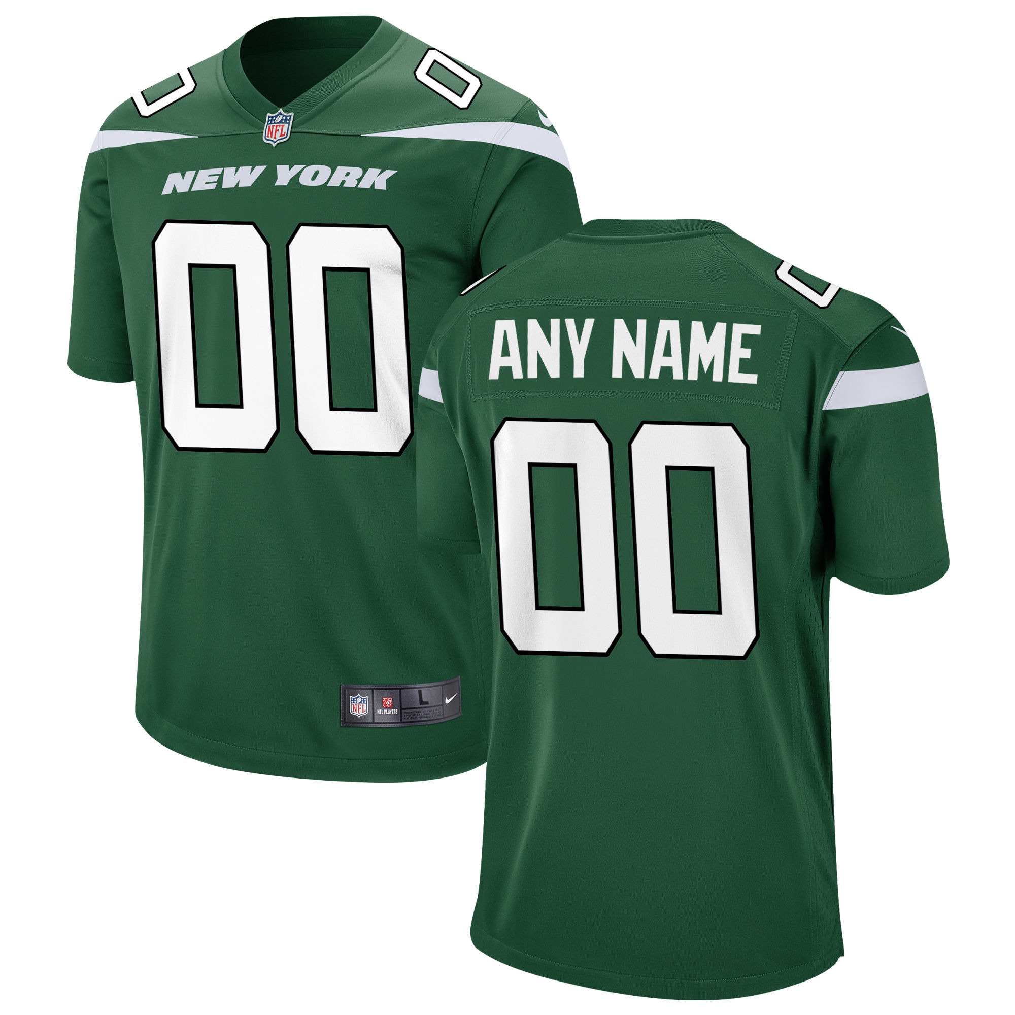 New York Jets Gotham Green Game Custom NFL Jersey Men's