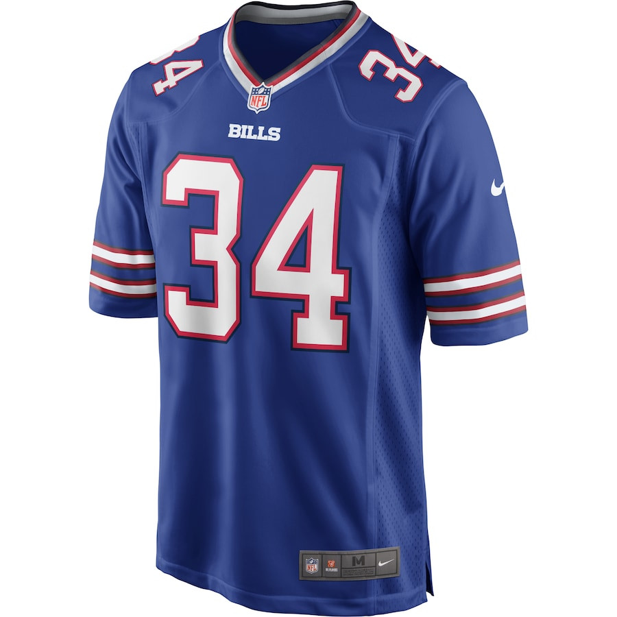 Thurman Thomas 34 Buffalo Bills Game Retired Royal NFL Jersey Men's