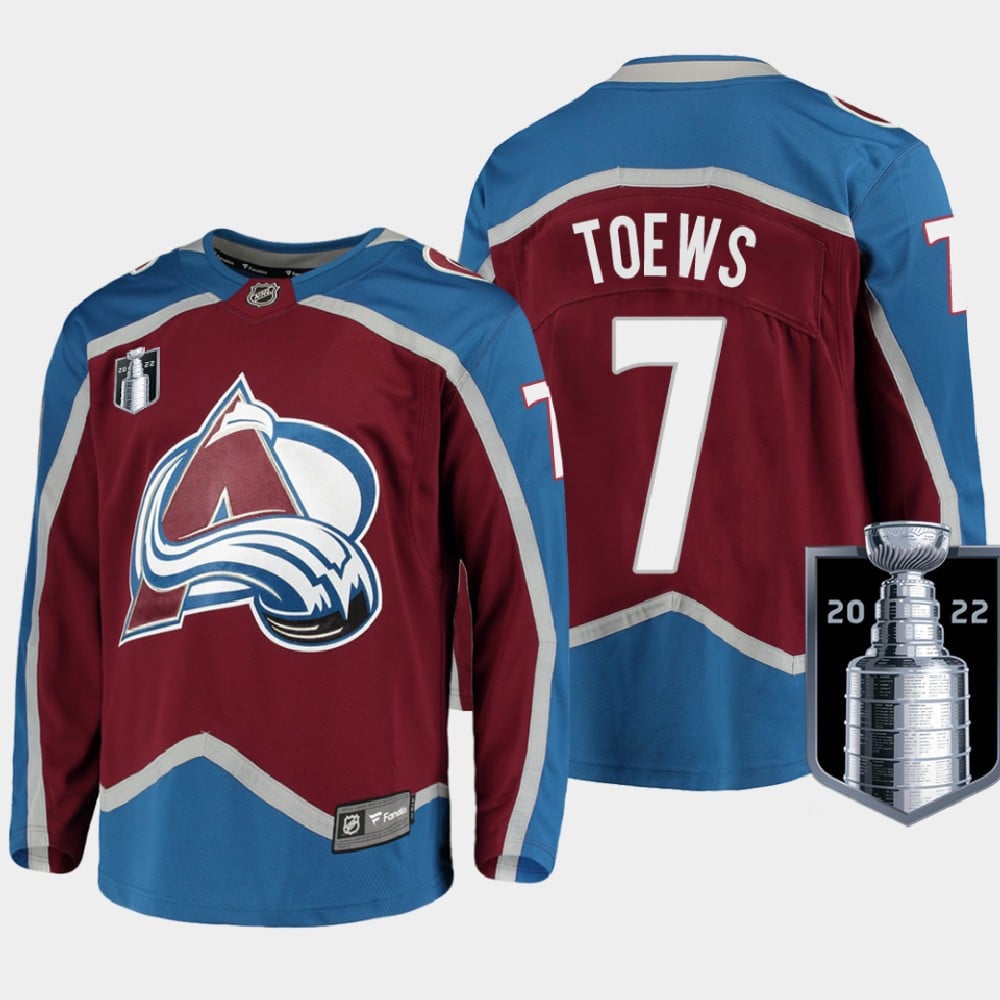Devon Toews 7 Colorado Avalanche 2022 Stanley Cup Finals Burgundy Home NHL Jersey Men's